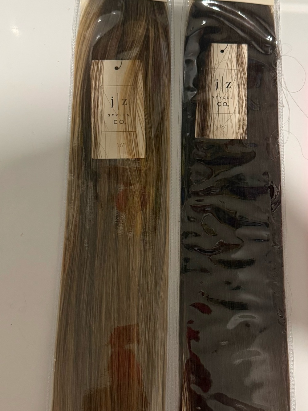Women’s Straight Tape-In Human Hair Extensions - Blonde & Dark Brown
